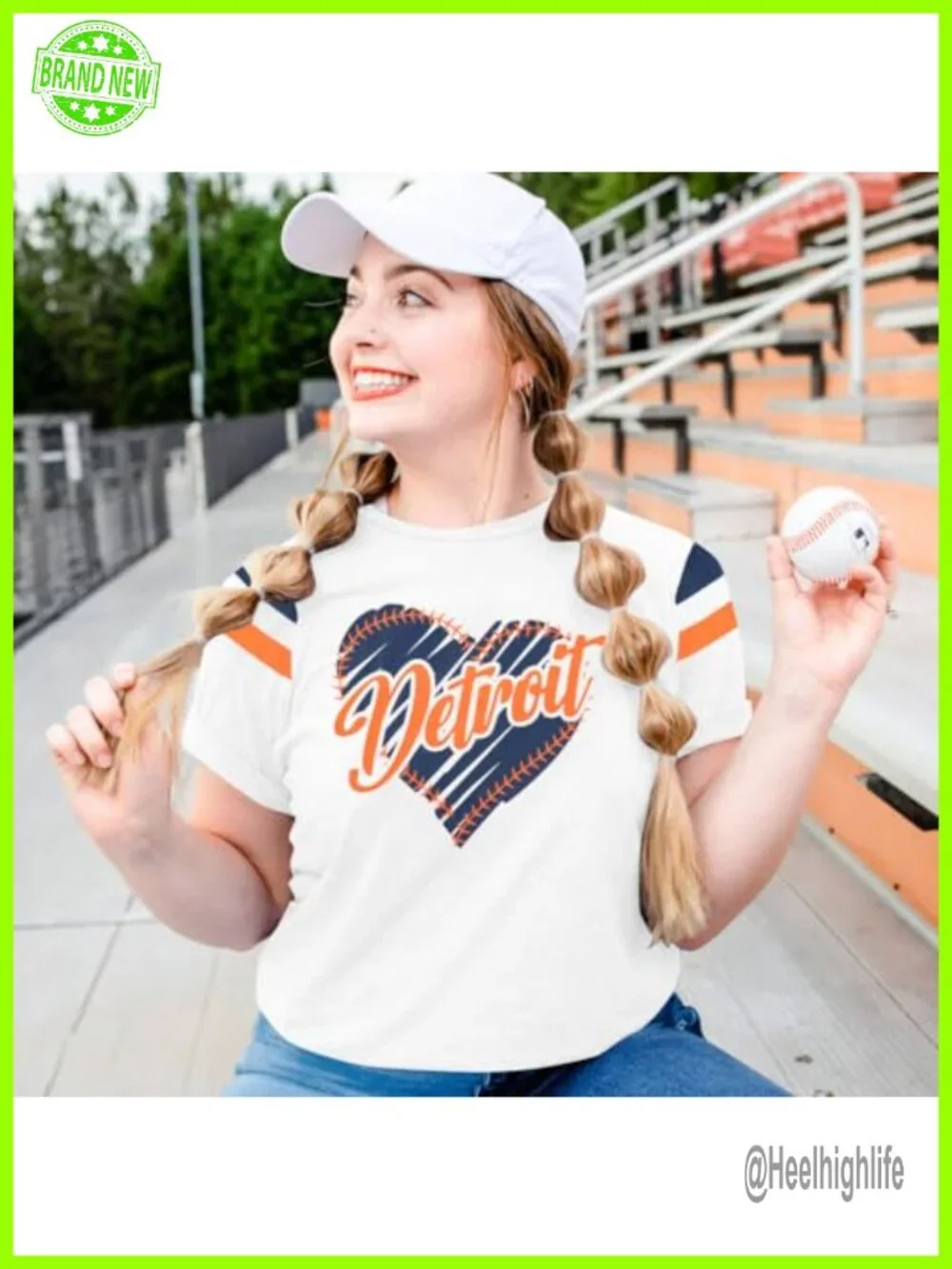 Women's Baseball Fan Graphic T-Shirt Cotton Blend Crew Neck Short Sleeve Tee